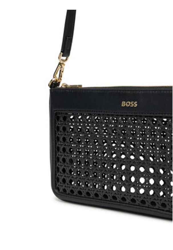 BOSS Torebka 50541764 Czarny. Kolor: czarny. Materiał: skórzane