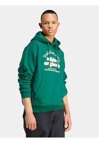 Adidas - adidas Bluza Graphic IS1412 Zielony Loose Fit. Kolor: zielony. Materiał: bawełna #5