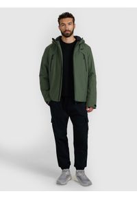 4f - 4F Kurtka przejściowa membrana 10000 męska - zielona M. Okazja: na co dzień. Kolor: zielony. Materiał: tkanina, poliester, materiał. Sezon: zima. Styl: casual, klasyczny #2