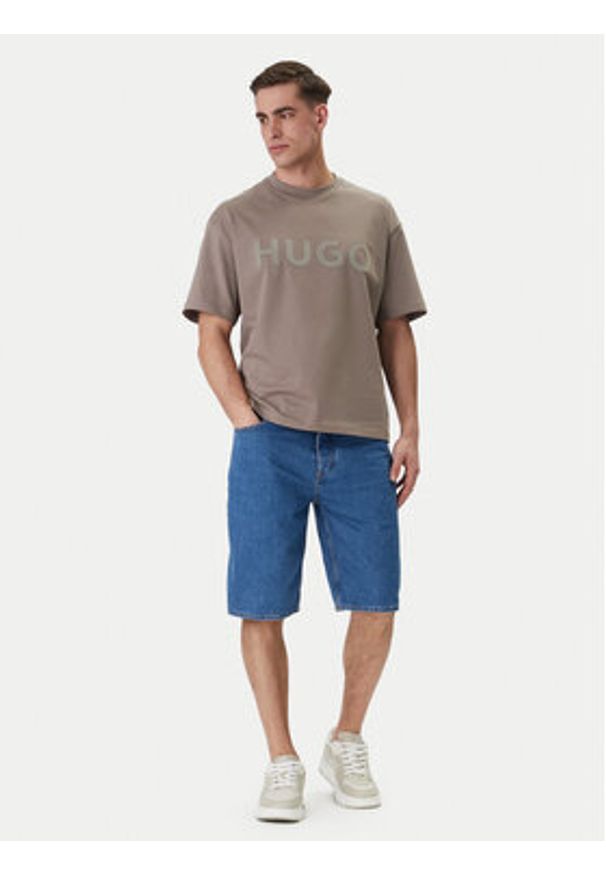 Hugo - HUGO Szorty jeansowe Skate 50555993 Niebieski Straight Fit. Kolor: niebieski. Materiał: bawełna