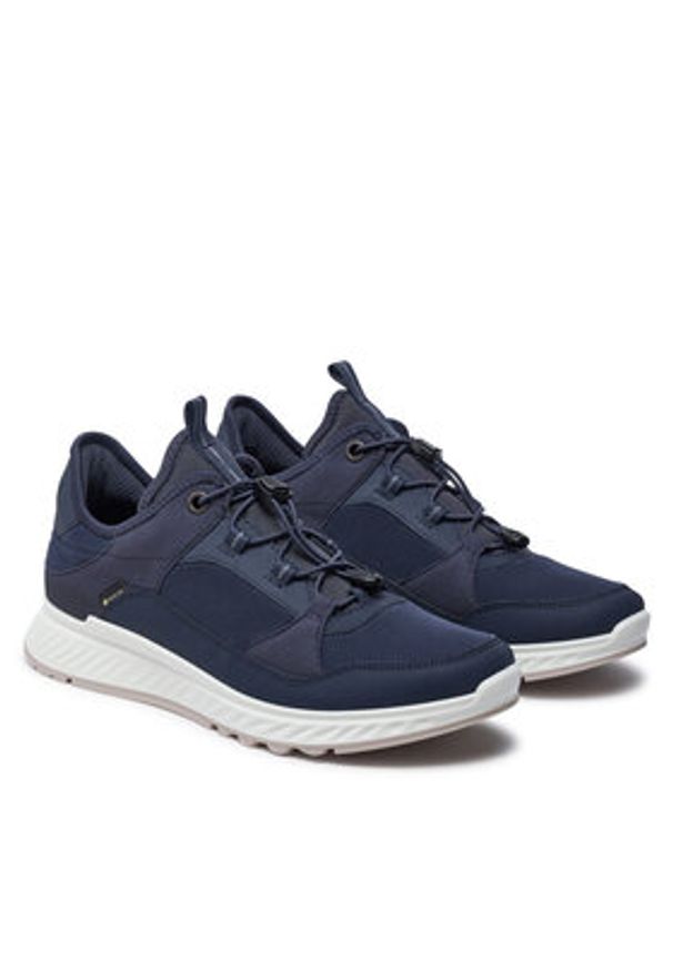 ecco - ECCO Sneakersy Exostride W 83533351647 Niebieski. Kolor: niebieski. Materiał: skóra