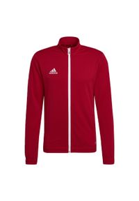 Adidas - Entrada 22 Track Jacket. Kolor: czerwony. Materiał: dresówka, materiał. Sezon: zima. Sport: piłka nożna