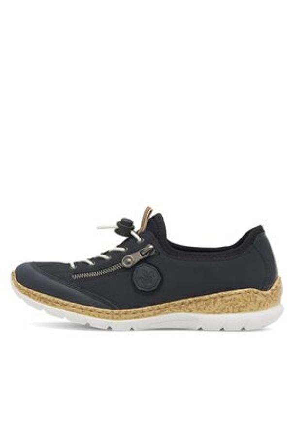 Rieker Sneakersy N4263-14 Granatowy. Kolor: niebieski. Materiał: skóra
