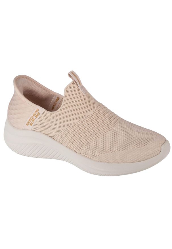 skechers - Buty sportowe Sneakersy damskie, Ultra Flex 3.0 - Cozy Streak. Kolor: beżowy. Materiał: materiał, syntetyk. Model: Skechers Sport. Sport: turystyka piesza