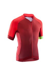 ROCKRIDER - Koszulka Na Rower Mtb Xc Light Męska. Kolor: wielokolorowy, żółty, czerwony. Materiał: materiał, poliester, elastan. Sport: kolarstwo #1