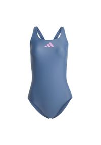 Adidas - Kostium kąpielowy damski adidas 3 Bar Logo Swimsuit. Kolor: fioletowy, niebieski, wielokolorowy