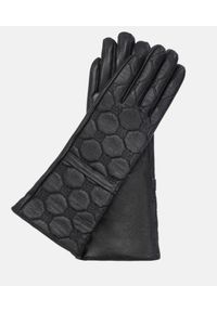 Kazar - Czarne rękawiczki damskie. Kolor: czarny. Materiał: skóra