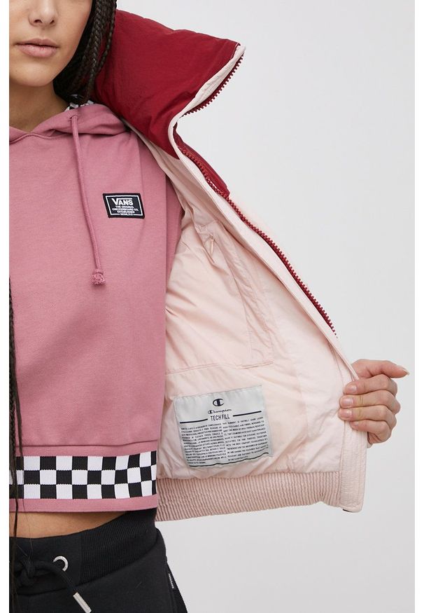Champion Kurtka kolor różowy zimowa. Okazja: na co dzień. Kolor: różowy. Materiał: materiał. Sezon: zima. Styl: casual
