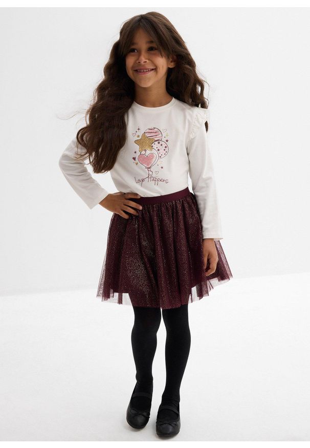 bonprix - Spódniczka mini z tiulu. Kolor: brązowy. Materiał: tiul