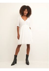 Kaffe Sukienka letnia Tara 10507499 Biały A-Line Fit. Kolor: biały. Materiał: wiskoza. Sezon: lato #2