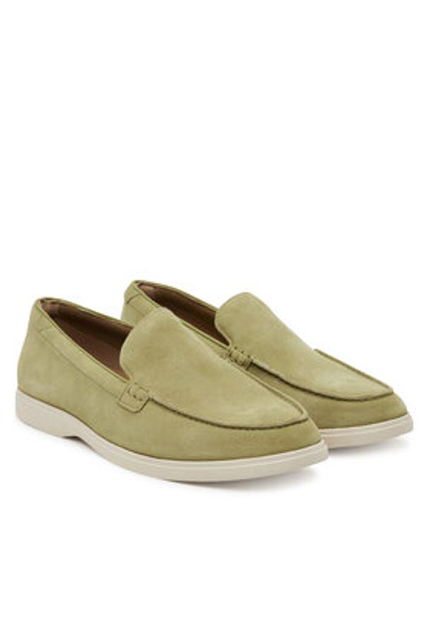 Clarks Mokasyny Torford Easy 26180893 Zielony. Kolor: zielony. Materiał: skóra, zamsz