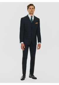 Pako Lorente - PAKO LORENTE – Granatowe garniturowe spodnie męskie. Kolor: niebieski. Materiał: poliester, wiskoza, elastan #7