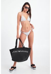 Emporio Armani Swimwear - Strój kąpielowy EMPORIO ARMANI SWIMWEAR. Wzór: paski, napisy #1