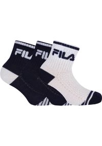 Fila 3-pak skarpetek dla chłopca Quarter biały/granat 27-30. Kolor: niebieski, biały, wielokolorowy