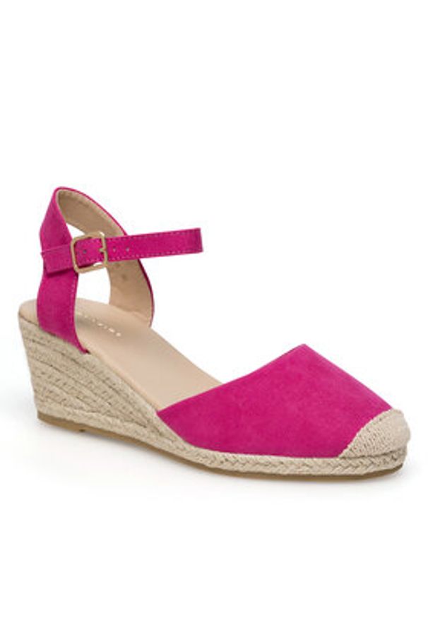 Jenny Fairy Espadryle WYL2610-2 Różowy. Kolor: różowy. Materiał: materiał
