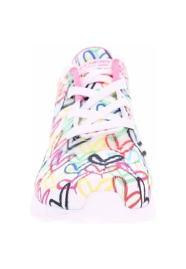 skechers - Buty do chodzenia damskie Skechers Bobs Squad Starry Love. Zapięcie: sznurówki. Kolor: biały, wielokolorowy, różowy. Materiał: materiał, syntetyk, tkanina. Szerokość cholewki: normalna. Sport: turystyka piesza