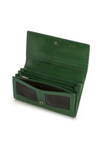 Wittchen - Damski portfel skórzany o prostym kroju zielony. Kolor: zielony. Materiał: skóra #5