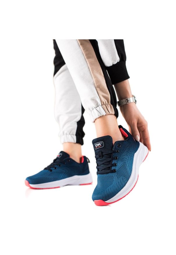 Lekkie buty sportowe DK granatowe niebieskie. Kolor: niebieski