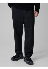 4f - 4F Spodnie casual męskie - czarne L. Okazja: na co dzień. Kolor: czarny. Długość: długie. Styl: casual #2
