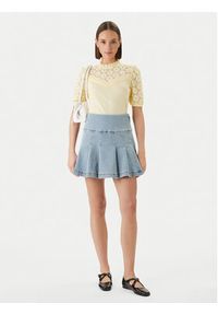 Morgan Bluzka 241-DULIE Żółty Regular Fit. Kolor: żółty. Materiał: bawełna #5