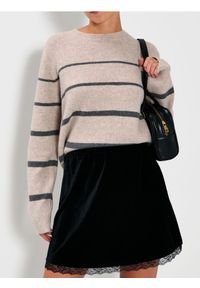 Sinsay - Sweter w paski - beżowy. Kolor: beżowy. Wzór: paski