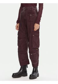 G-Star RAW - G-Star Raw Spodnie materiałowe Cargo 3D D27025-D388 Fioletowy Boyfriend Fit. Kolor: fioletowy. Materiał: bawełna #3