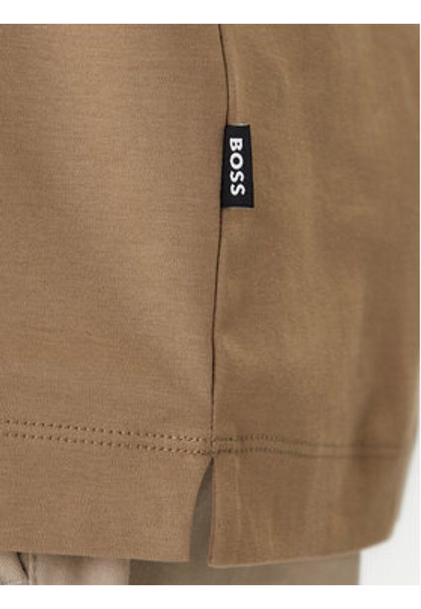 BOSS T-Shirt C-Taut 01 50555844 Khaki Regular Fit. Kolor: brązowy. Materiał: bawełna