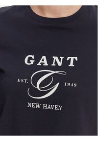 GANT - Gant T-Shirt 4200563 Granatowy Regular Fit. Kolor: niebieski. Materiał: bawełna #4