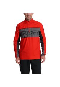 Bluza męska Spyder Paramount 1/2 Zip. Kolor: czerwony. Sezon: zima. Styl: sportowy