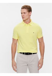 TOMMY HILFIGER - Tommy Hilfiger Polo 1985 MW0MW17771 Żółty Regular Fit. Typ kołnierza: polo. Kolor: żółty. Materiał: bawełna