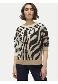 Vero Moda Sweter Kai 10310645 Beżowy Regular Fit. Kolor: beżowy. Materiał: syntetyk #4
