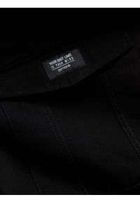 Ombre Clothing - Spodnie męskie z kieszeniami cargo i ściągaczem na dole nogawki - czarne V5 OM-PACG-0189 - XXL. Kolor: czarny. Materiał: bawełna, elastan #11