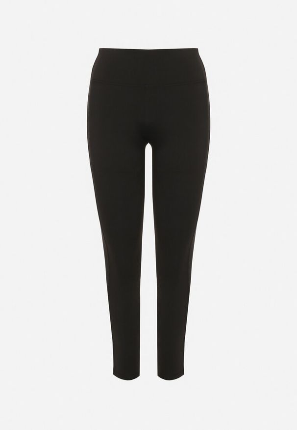 Born2be - Czarne Legginsy z Modelującymi Przeszyciami Selettia. Okazja: na co dzień, na spacer. Kolor: czarny. Styl: klasyczny, casual