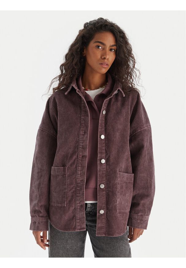 Roxy Koszula Kick Back Washed Cord ERJWT03697 Fioletowy Regular Fit. Kolor: fioletowy. Materiał: sztruks, bawełna