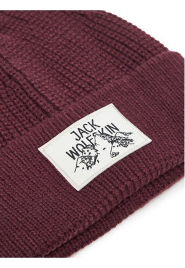 Jack Wolfskin Czapka Badge A61610 Fioletowy. Kolor: fioletowy. Materiał: akryl, materiał