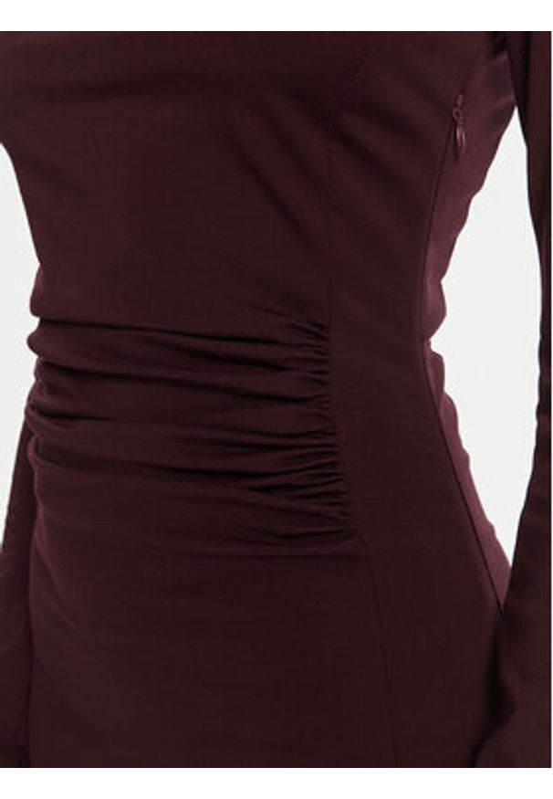 KAOS Sukienka koktajlowa Abiti RI1MA002 4005 Bordowy Slim Fit. Kolor: czerwony. Materiał: syntetyk. Styl: wizytowy