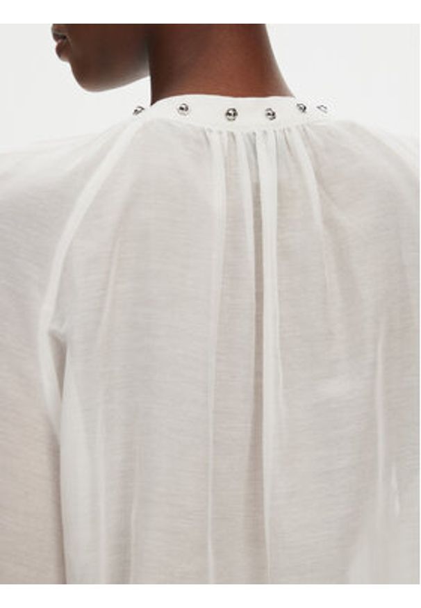 Pinko - PINKO Bluzka Darren Blusa 105281 A2M7 Z05 Biały Regular Fit. Kolor: biały. Materiał: bawełna