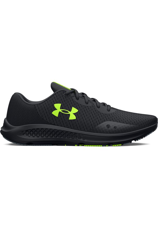 Buty do biegania męskie Under Armour Charged 3 Pursuit. Kolor: wielokolorowy, żółty, czarny. Materiał: guma, materiał, tkanina, syntetyk