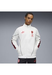 Puma - Męska kurtka AC Milan KING Anthem PUMA White For All Time Red. Kolor: czerwony, biały, wielokolorowy. Sport: bieganie
