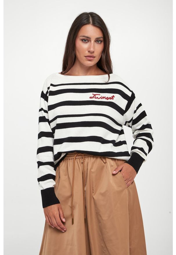 Twinset Milano - Sweter damski z kaszmirem TWINSET. Materiał: kaszmir