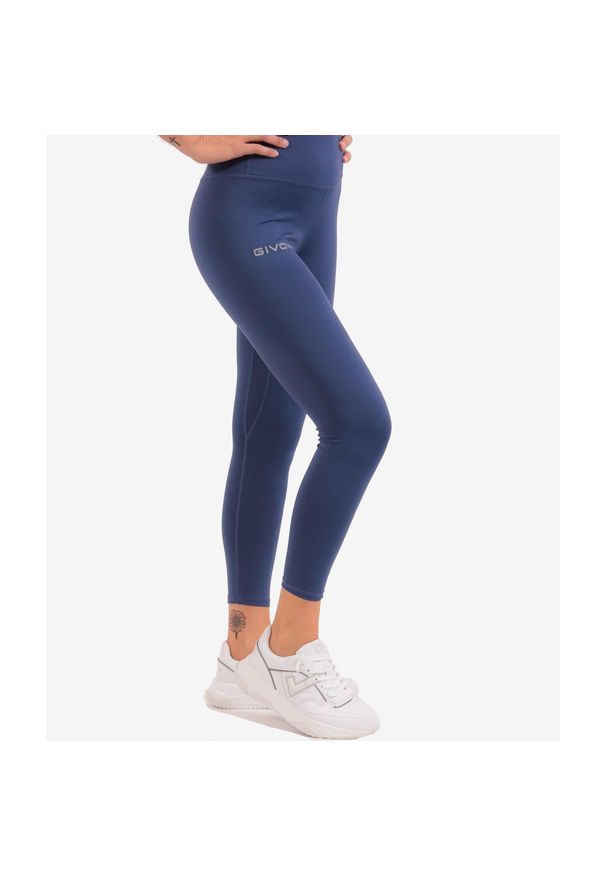 Damskie legginsy Givova Basic. Kolor: niebieski. Sport: fitness