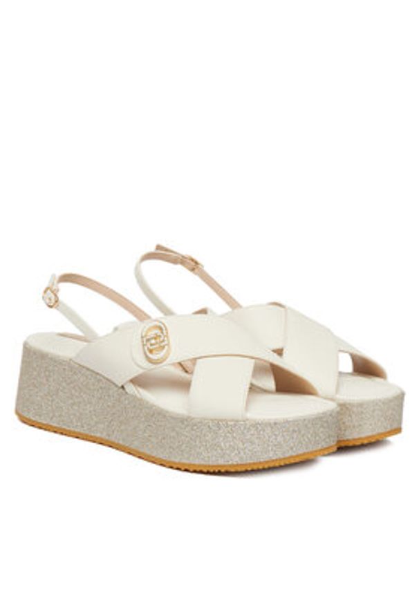 Liu Jo Sandały Flo 03 SA6141 PX106 Biały. Kolor: biały. Materiał: skóra