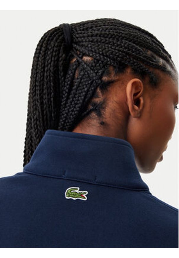 Lacoste Bluza Unisex SH2735 Granatowy Regular Fit. Kolor: niebieski. Materiał: bawełna