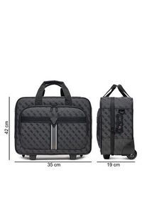 Guess Walizka kabinowa TMNAST P5143 Czarny. Kolor: czarny. Materiał: materiał #6
