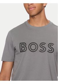 BOSS - Boss T-Shirt 50519358 Szary Regular Fit. Kolor: szary. Materiał: bawełna