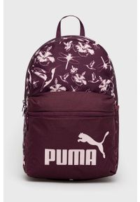Puma plecak damski kolor bordowy duży wzorzysty. Kolor: czerwony