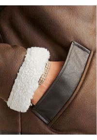 Jack & Jones Kurtka z imitacji skóry Cole Aviator 12261819 Brązowy Regular Fit. Kolor: brązowy. Materiał: skóra #3