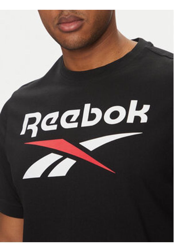 Reebok T-Shirt 100216166 Czarny Regular Fit. Kolor: czarny. Materiał: bawełna