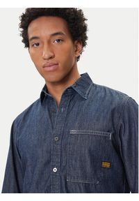 G-Star RAW - G-Star Raw Koszula jeansowa D27083-D539 Granatowy Regular Fit. Kolor: niebieski. Materiał: bawełna