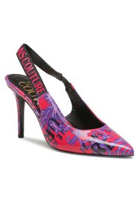 Sandały Versace Jeans Couture 74VA3S52 ZS366 PR5. Kolor: różowy. Materiał: skóra